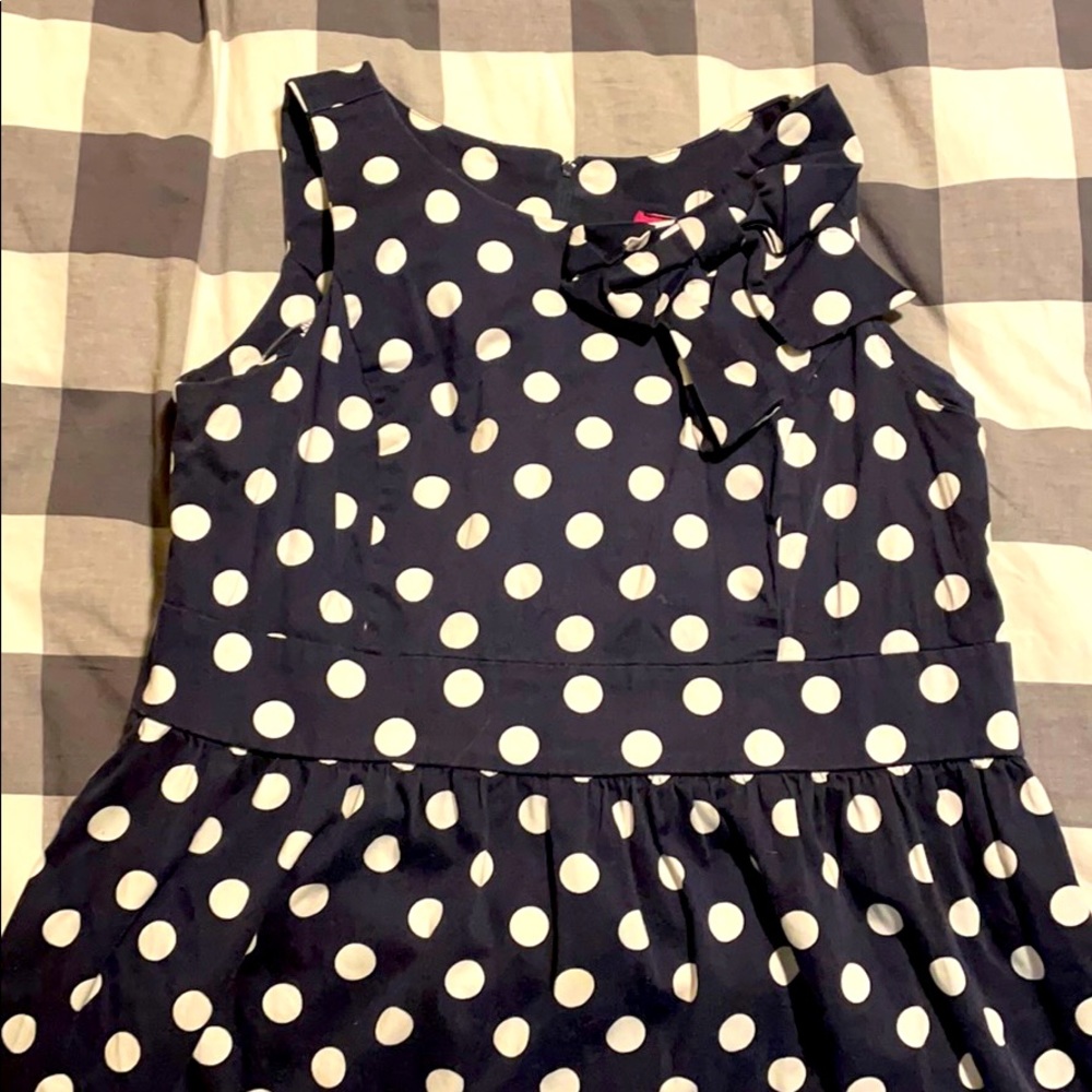 Navy Blue polka dot dress